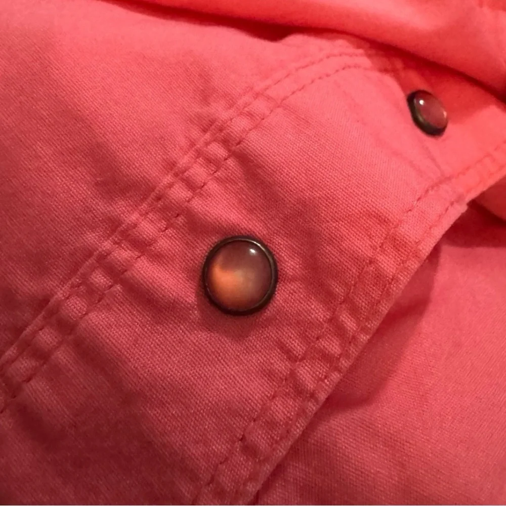 Guess Vintage Pearl Snap Button Up Shirt Long Sleeve Womens Small Western Collar - Picture 4 of 7